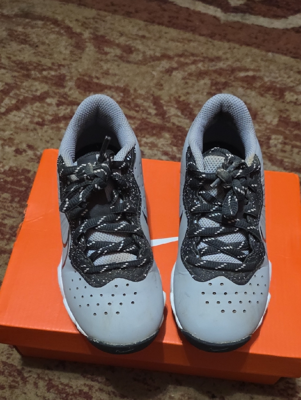 Nike Gray and Black Kids Performance Sneakers